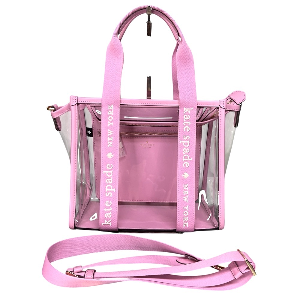 New Kate Spade Surf Pink Kip Clear Small Tote. - Picture 3 of 6